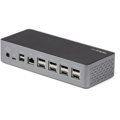 StarTech USB-C Docking Station με HDMI/DisplayPort 4K PD Ethernet και συνδεση 4 Οθονών Ασημί (DK31C4DPPDUE)