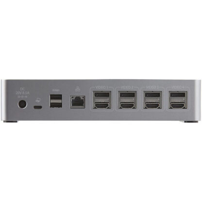 StarTech USB-C Docking Station με HDMI/DisplayPort 4K PD Ethernet και συνδεση 4 Οθονών Ασημί (DK31C4DPPDUE)