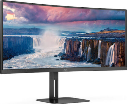 AOC CU34V5C VA Curved Monitor 34" QHD 3440x1440 με Χρόνο Απόκρισης 4ms GTG
