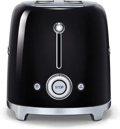 Smeg Φρυγανιέρα 2 Θέσεων 1500W Μαύρη Κωδικός: TSF02BLEU