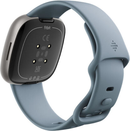 Fitbit Versa 4 Aluminium 41mm Αδιάβροχο Smartwatch με Παλμογράφο (Blue/Platinum)