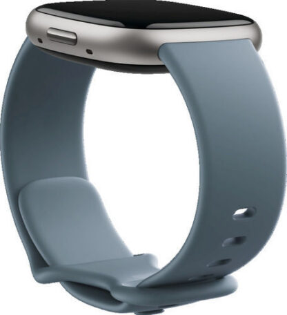 Fitbit Versa 4 Aluminium 41mm Αδιάβροχο Smartwatch με Παλμογράφο (Blue/Platinum)