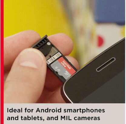 Sandisk Ultra microSDXC 1TB Class 10 U1 A1 UHS-I με αντάπτορα 150MB/s