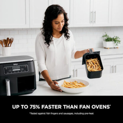 Ninja Foodi Max Dual Zone Air Fryer με Διπλό Αποσπώμενο Κάδο 7.6lt Μαύρο