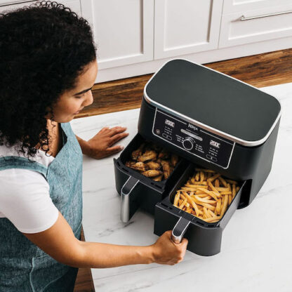 Ninja Foodi Max Dual Zone Air Fryer με Διπλό Αποσπώμενο Κάδο 9.5lt Μαύρο