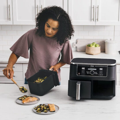 Ninja Foodi Max Dual Zone Air Fryer με Διπλό Αποσπώμενο Κάδο 9.5lt Μαύρο