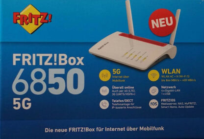 AVM FRITZ!Box 6850 5G Ασύρματο 5G Mobile Router Wi‑Fi 5 με 4 Θύρες Gigabit Ethernet