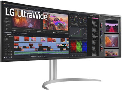 LG 49WQ95C-W Ultrawide IPS HDR Curved Monitor 49" 5120x1440 144Hz με Χρόνο Απόκρισης 5ms GTG