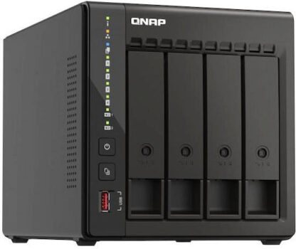 Δικτυακή συσκευή αποθήκευσης NAS Qnap TS-453E-8G Μαύρο Intel Celeron Intel Celeron J6412