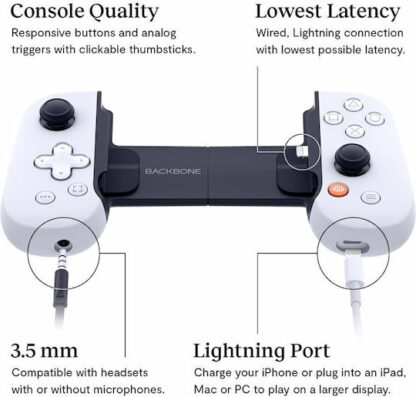 Backbone One Playstation Ενσύρματο Gamepad για iOS Λευκό