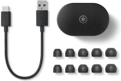 Yamaha TW-E7B In-ear Bluetooth Handsfree Ακουστικά με Αντοχή στον Ιδρώτα και Θήκη Φόρτισης Μαύρα