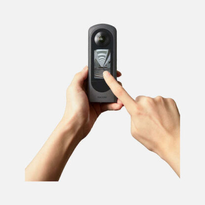 Ricoh Theta X 2023 46GB Action Camera 5K Λήψης 360° με WiFi Μαύρη με Οθόνη 2.25"
