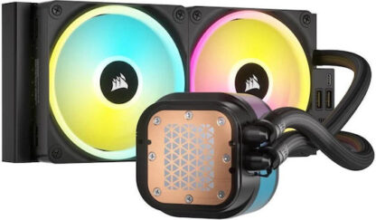 Corsair ICUE Link H100i Υδρόψυξη Επεξεργαστή Διπλού Ανεμιστήρα 120mm για Socket AM4/AM5/1700/1200/115x με RGB Φωτισμό