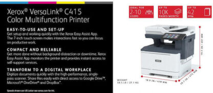 Xerox Versalink C415 Έγχρωμο Πολυμηχάνημα Laser