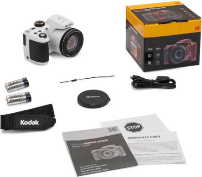 Kodak PIXPRO AZ405 Compact Φωτογραφική Μηχανή 20MP Οπτικού Ζουμ 40x με Οθόνη 2.3" και Ανάλυση Video 1280 x 720 pixels Λευκή