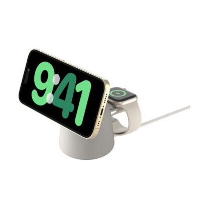 Belkin Φορτιστής Magsafe 15W Λευκός (BoostCharge Pro 2-in-1)