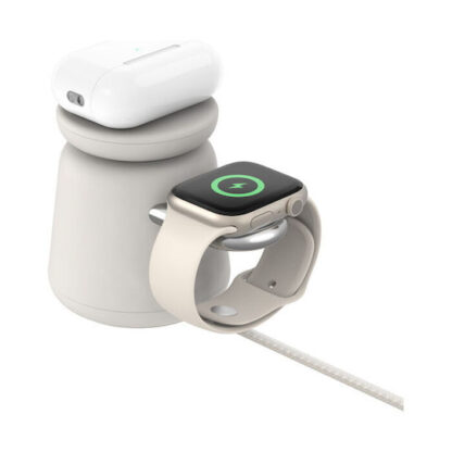 Belkin Φορτιστής Magsafe 15W Λευκός (BoostCharge Pro 2-in-1)