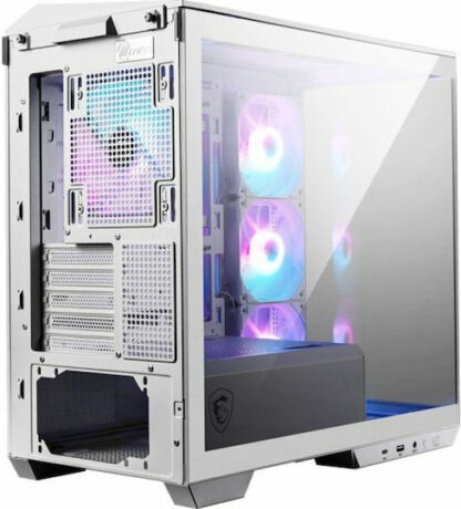 MSI MAG Pano M100R Gaming Micro Tower Κουτί Υπολογιστή με Πλαϊνό Παράθυρο Λευκό