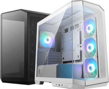 MSI MAG Pano M100R Gaming Micro Tower Κουτί Υπολογιστή με Πλαϊνό Παράθυρο Λευκό
