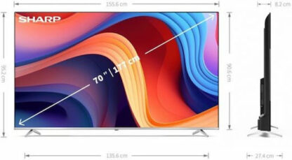 Sharp Smart Τηλεόραση 70" 4K UHD QLED 70GP6260E HDR (2023)