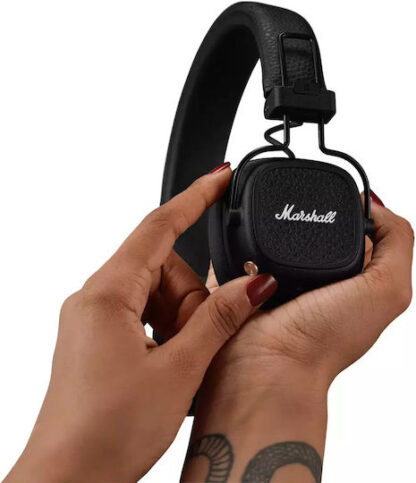 Marshall Major V Ασύρματα / Ενσύρματα On Ear Ακουστικά με 100 ώρες Λειτουργίας και Quick Charge Μαύρα 1006832