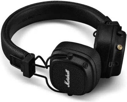 Marshall Major V Ασύρματα / Ενσύρματα On Ear Ακουστικά με 100 ώρες Λειτουργίας και Quick Charge Μαύρα 1006832