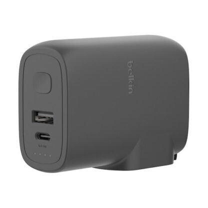 Belkin Φορτιστής με Θύρα USB-A και Θύρα USB-C και Καλώδιο USB-C - USB-C 25W Μαύρος (BOOST Charge Hybrid Dual Charger + Power Bank 5K)
