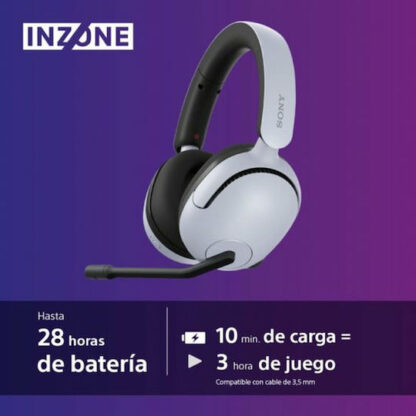 Sony Inzone H5 Ασύρματο Over Ear Gaming Headset με σύνδεση 3.5mm / USB Λευκό