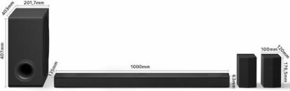 LG Soundbar 580W 5.1.3 Bluetooth και HDMI με Ασύρματο Subwoofer και Τηλεχειριστήριο Μαύρο S80TR.DEUSLLK
