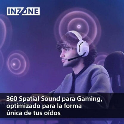 Sony Inzone H5 Ασύρματο Over Ear Gaming Headset με σύνδεση 3.5mm / USB Λευκό