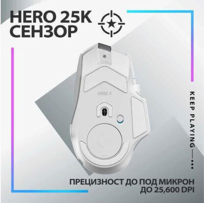 Logitech G502 X Plus Ασύρματο RGB Gaming Ποντίκι 25600 DPI Λευκό