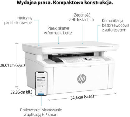 HP LaserJet M140w Ασπρόμαυρο Πολυμηχάνημα με WiFi και Mobile Print
