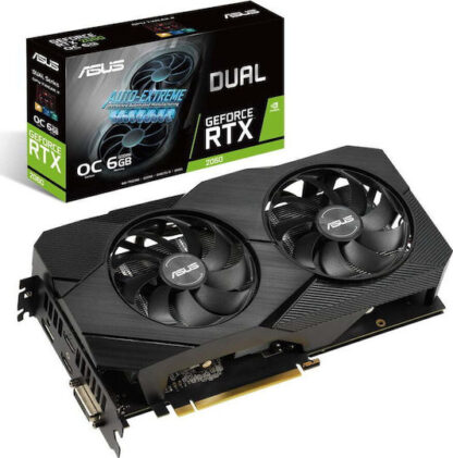 Asus GeForce RTX 3050 6GB GDDR6 DUAL OC Κάρτα Γραφικών Κωδικός: 90YV0K60-M0NA00