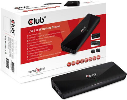 Club3D CSV-3103 USB-C / USB-A Docking Station με 4K PD Ethernet Μαύρο