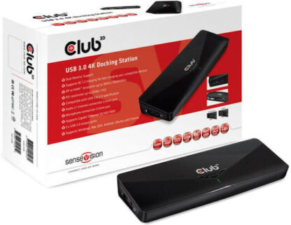 Club3D CSV-3103 USB-C / USB-A Docking Station με 4K PD Ethernet Μαύρο