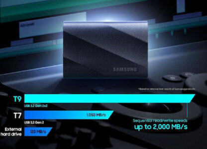Samsung T9 USB 3.2 Εξωτερικός SSD 2TB 2.5" Μαύρο