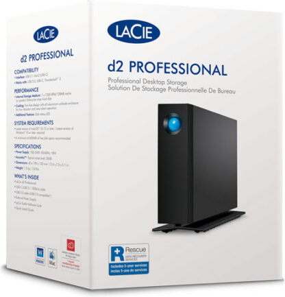 Lacie D2 Professional USB 3.2 / USB-C Εξωτερικός HDD 20TB 3.5" Μαύρο