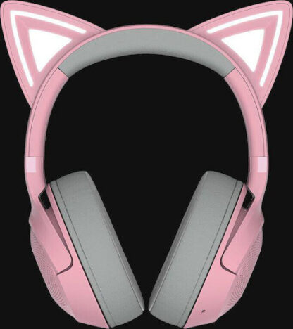 Razer Kraken Kitty V2 BT Ασύρματα / Ενσύρματα Over Ear Ακουστικά Ροζ RZ04-04860100-R3M1