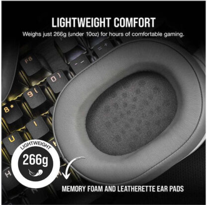 Corsair HS55 Over Ear Gaming Headset με σύνδεση Bluetooth / USB Λευκό