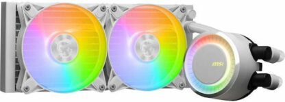 MSI MAG CoreLiquid E240 Υδρόψυξη Επεξεργαστή Διπλού Ανεμιστήρα 120mm για Socket AM4/AM5/1700/1200/115x με ARGB Φωτισμό Λευκή