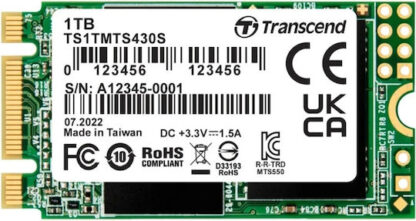 Transcend 430S SSD 1TB M.2 SATA III Κωδικός: TS1TMTS430S