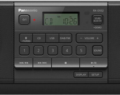 Panasonic Φορητό Ηχοσύστημα με Bluetooth / CD / MP3 / USB / Ραδιόφωνο σε Μαύρο Χρώμα Κωδικός: RX-D552E-K