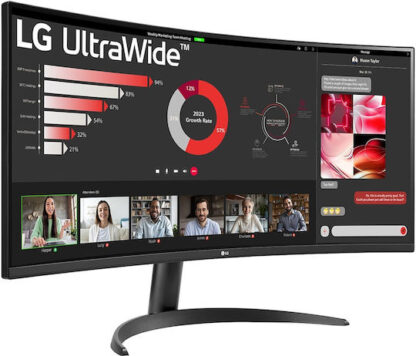 LG 34WR50QK-B Ultrawide VA HDR Curved Monitor 34" QHD 3440x1440 με Χρόνο Απόκρισης 5ms GTG