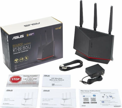 Asus RT-BE86U v1 Ασύρματο Router Wi‑Fi 7 με 5 Θύρες Ethernet