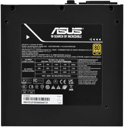 Asus Prime 850W Λευκό Τροφοδοτικό Υπολογιστή Full Modular 80 Plus Gold