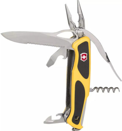 Victorinox Rangergrip Ελβετικός Σουγιάς Κίτρινος Συνολικού Μήκους 13εκ. με Λάμα από Ανοξείδωτο Ατσάλι σε Θήκη Κωδικός: 0.9798.MWC8
