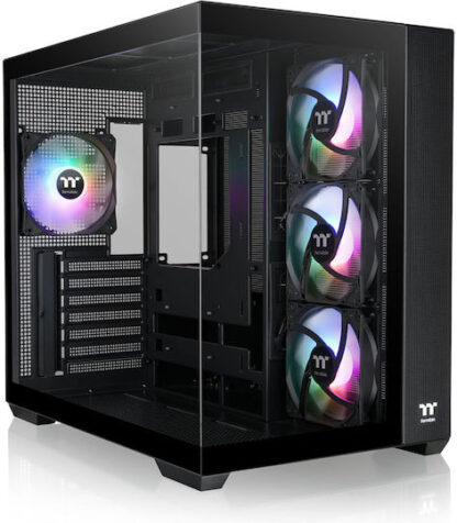 Thermaltake View 380 TG ARGB Gaming Midi Tower Κουτί Υπολογιστή με Πλαϊνό Παράθυρο Μαύρο