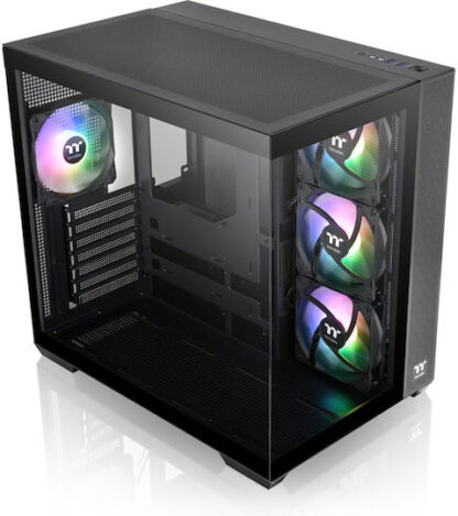Thermaltake View 380 TG ARGB Gaming Midi Tower Κουτί Υπολογιστή με Πλαϊνό Παράθυρο Μαύρο