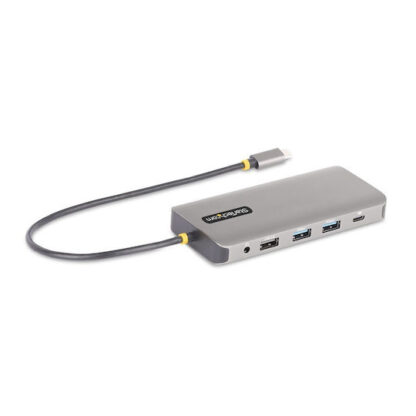 StarTech USB-C Docking Station με HDMI/DisplayPort 4K PD Ethernet και σύνδεση 3 Οθονών Ασημί (154B-USBC-MULTIPORT)