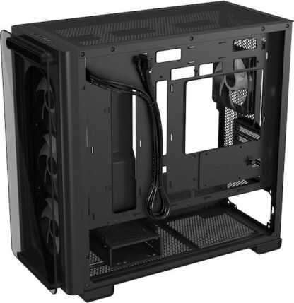 Asus A23 Plus Gaming Midi Tower Κουτί Υπολογιστή με Πλαϊνό Παράθυρο και RGB Φωτισμό Μαύρο